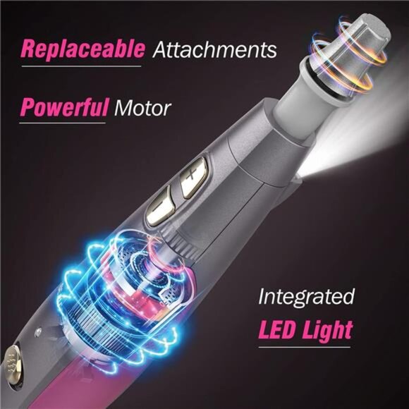 Professional Manicure and Pedicure Set Kit, Upgraded Electric Nail Drill Machine - Picture 4 of 7